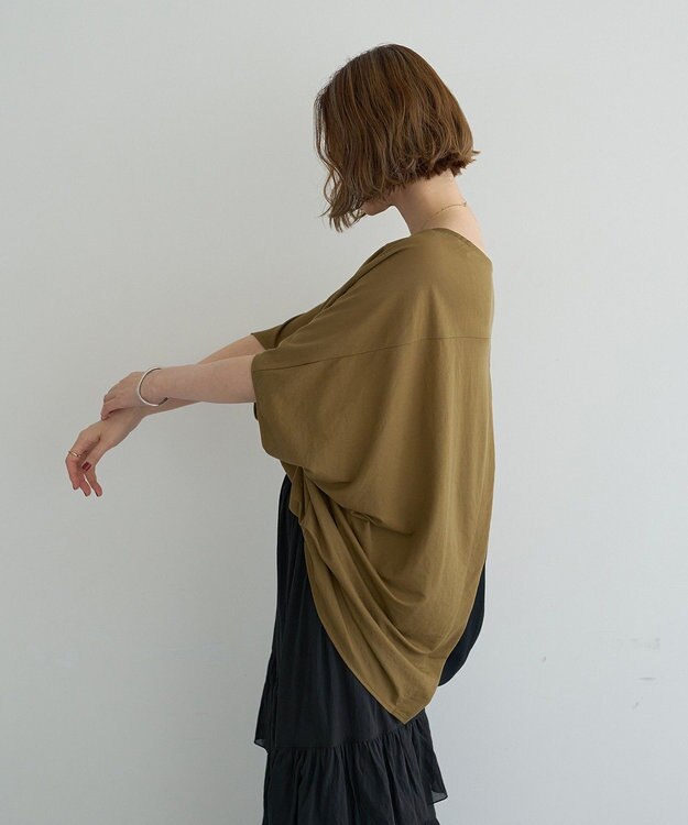 YECCA VECCA 異素材切替バックデザインプルオーバー Khaki