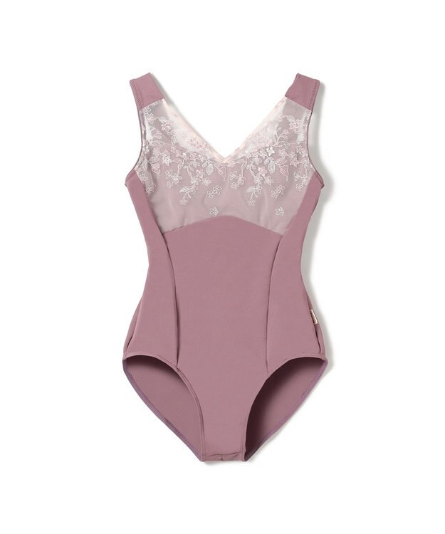 Chacott ◎【Nela ライン】ノースリーブレオタード グレイッシュライラック