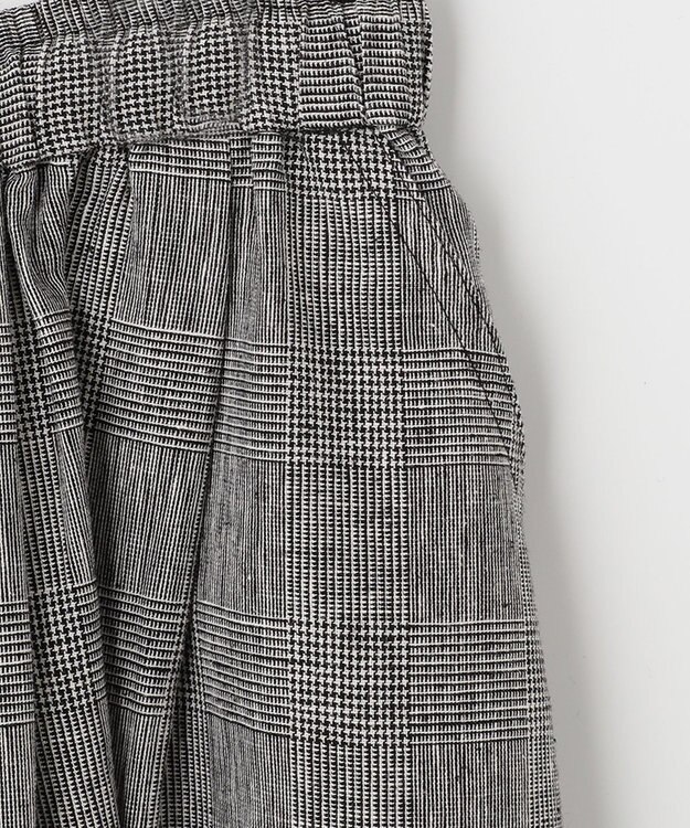 ANY 【接触冷感・UVケア】清涼リネン ガウチョパンツ グレンチェック