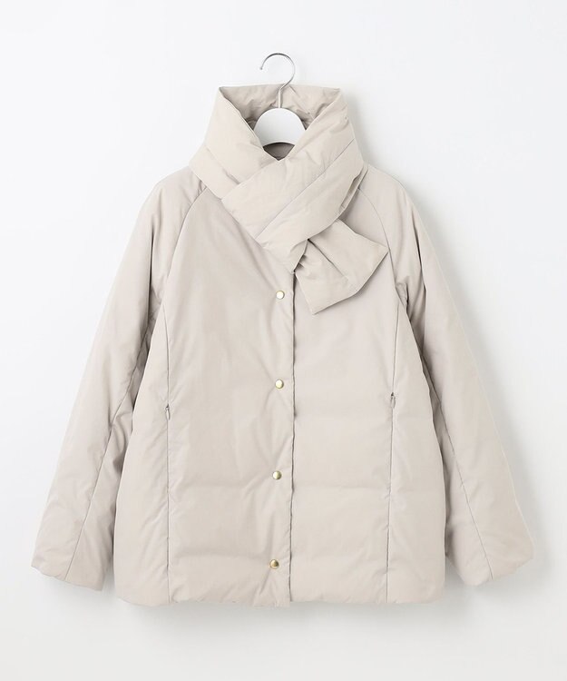 UNFILO 【ストール付き】ショートダウン ベージュ系