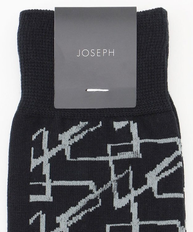 JOSEPH HOMME ジオメトリックライン　ソックス ブラック系3