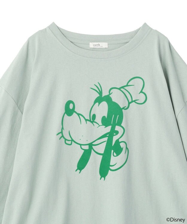 earth music&ecology 【予約】【綿100％】Disney/アソートプリントロンTEE グリーン