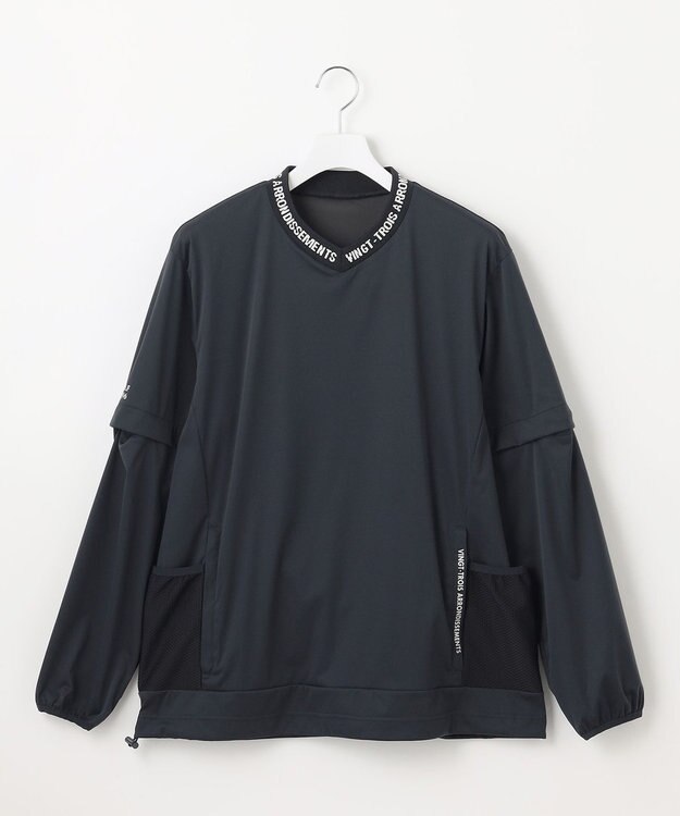 23区GOLF 【MEN】防風ストレッチアリージャージープルオーバー ネイビー系