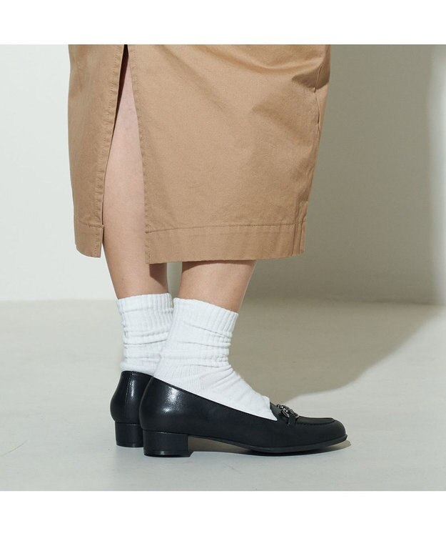 ing <ing>【WEB限定】【レイン対応】ヒールアップビットローファー ブラック