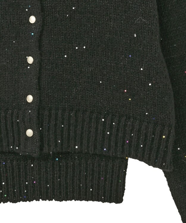 earth music&ecology 【セット2点】SET2点フラワースパンコールカーデ＋ビスチェ Black