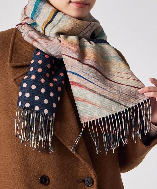 Paul Smith Swirl リバーシブル スカーフ マルチカラー