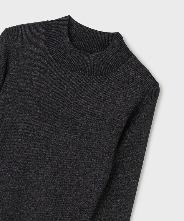 GRACE CONTINENTAL ラメハイゲージニットトップ ブラック