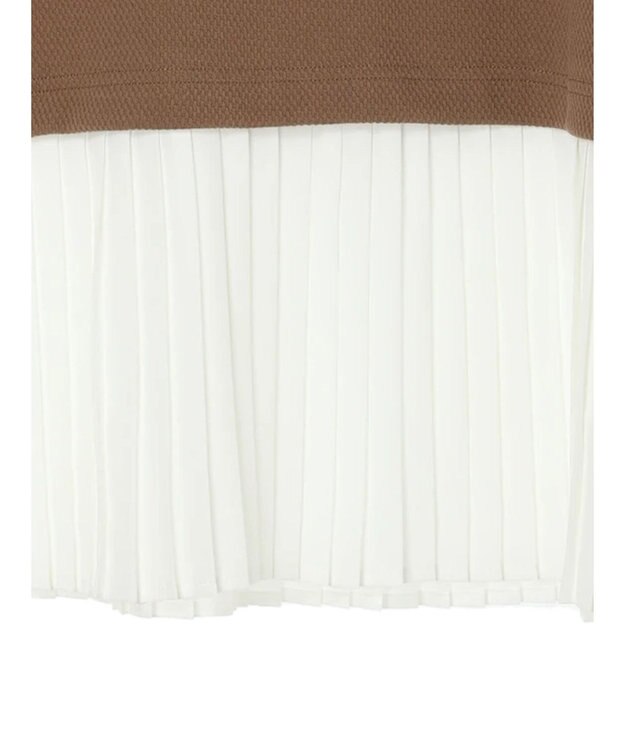 earth music&ecology プリーツドッキングプルオーバー Mocha