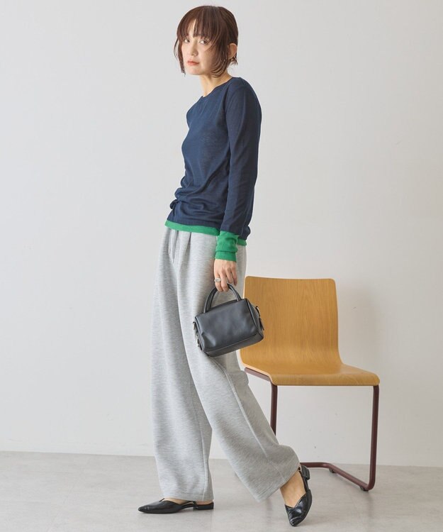 AMERICAN HOLIC 配色シアーレイヤードプルオーバー Green