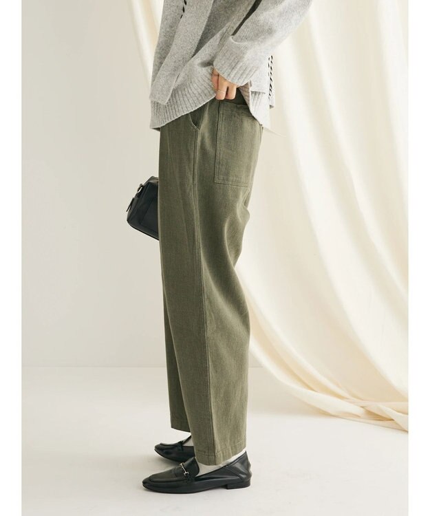 CRAFT STANDARD BOUTIQUE ピグメントツイル　Ｗタックリラックスパンツ Khaki