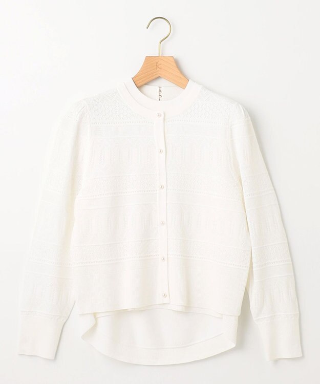 組曲 【2SET・WEB限定】編地ニット ツインセット アイボリー系