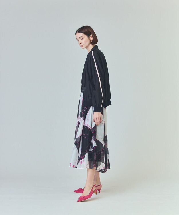 GRACE CONTINENTAL シアーラインブルゾン ブラック