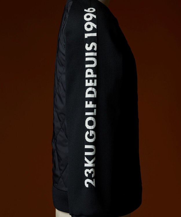 23区GOLF 【WOMEN】中綿キルトプルオーバー 着脱楽ちん 便利なポケット付 1枚で決まる ブラック系