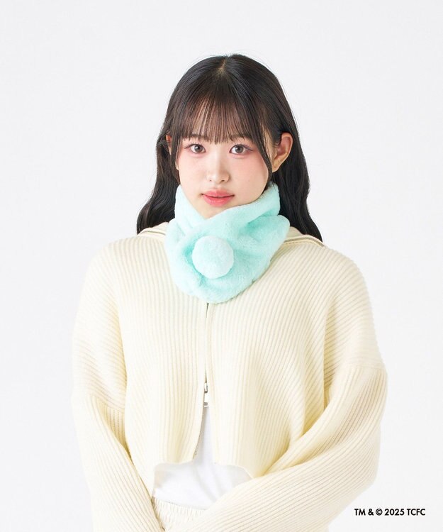 MOONBAT Care Bears(ケアベア) フェイクファーマフラー 手洗い可能 ミントグリーン