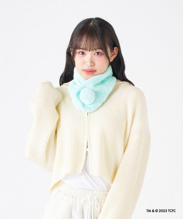 MOONBAT Care Bears(ケアベア) フェイクファーマフラー 手洗い可能 ミントグリーン