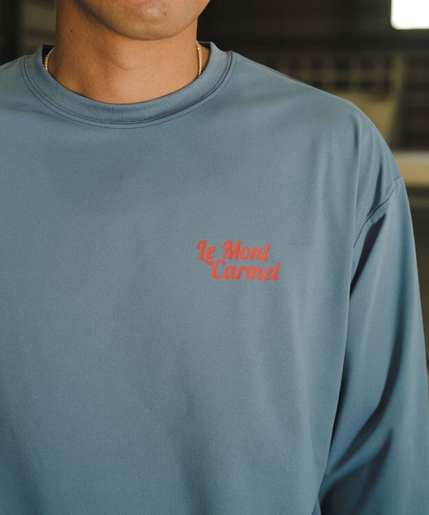 SHARE PARK MENS 【UVケア・吸水速乾・ストレッチ・軽量 】バックプリントTシャツ（L・XLサイズ） ブルー系