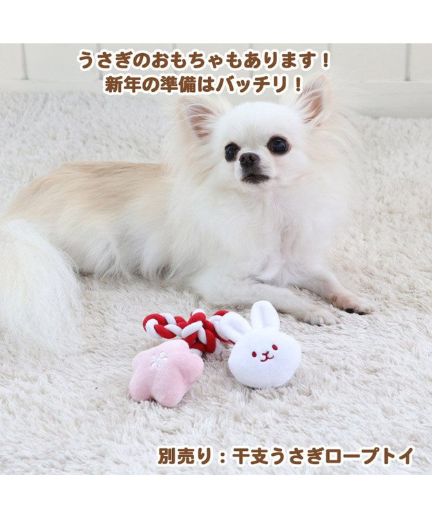 PET PARADISE 犬服 卯 犬 猫 帽子 ウサギ 【小型犬】 ピンク ホワイト ピンク（淡）