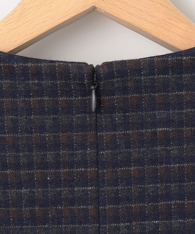 組曲 S 【2SET・WEB限定】ウール混ジャージー セットアップ ネイビーチェック系3