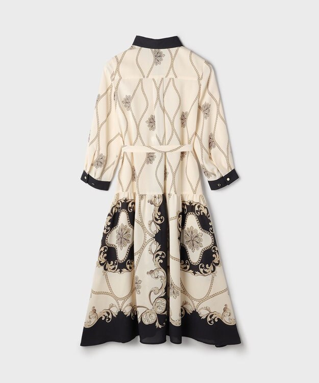 GRACE CONTINENTAL スカーフプリントシャツワンピース キナリ