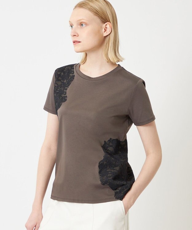 BEIGE， GERBERA / レーストップス Khaki×Black