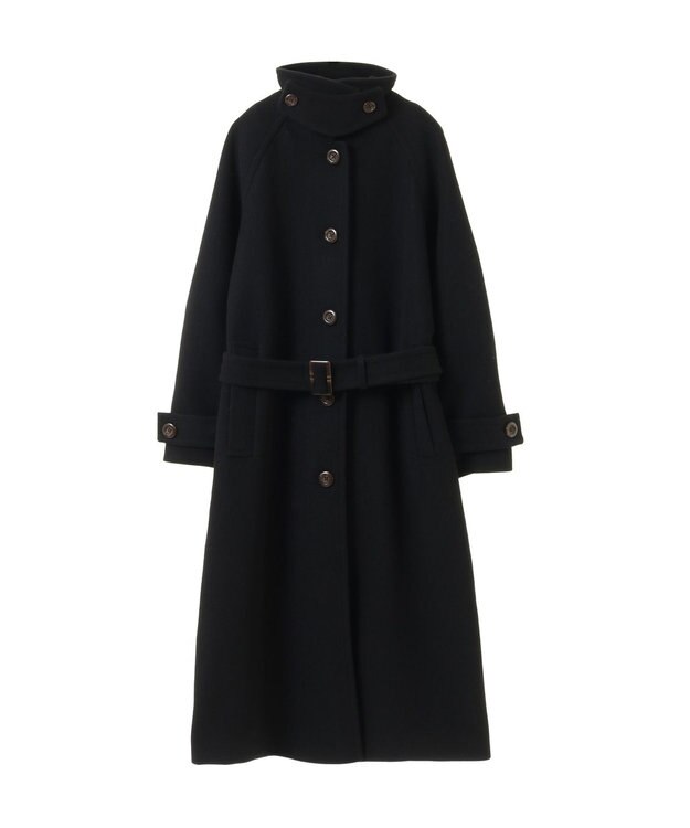 earth music&ecology 2WAYカラーロングコート ブラック