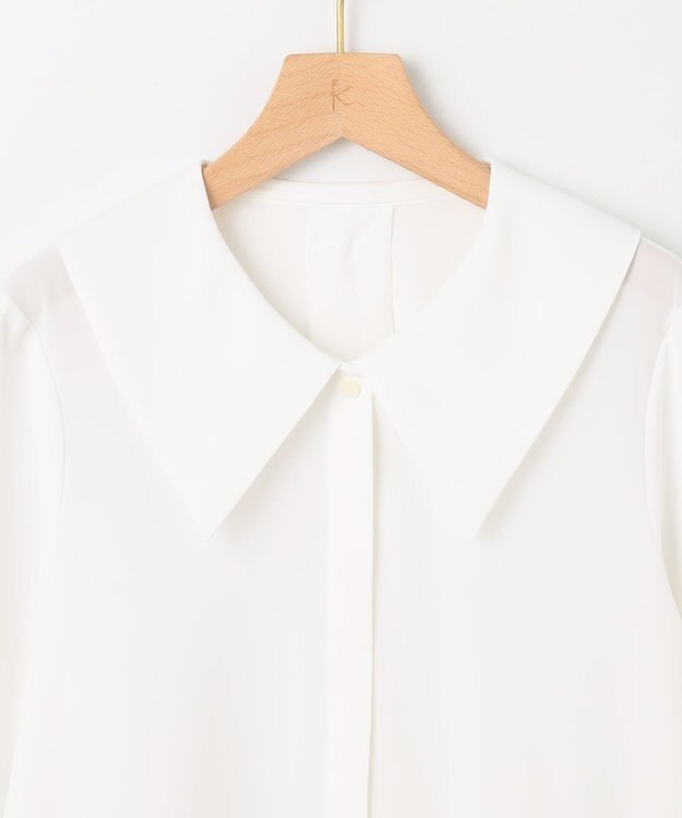 組曲 ショールカラー ブラウス アイボリー系