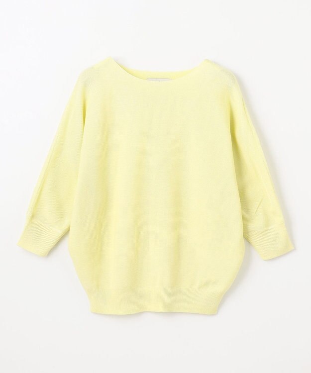 ANY L 【洗濯機可/アンチピリング/UVケア】アクリルガーターニット イエロー