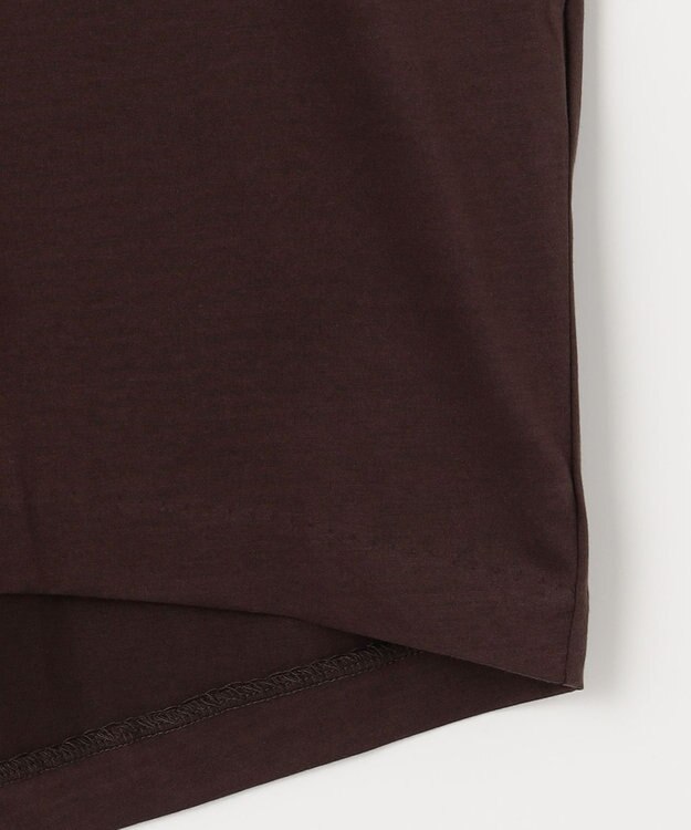 自由区 S 【洗える】コード刺繍 カットソー ブラウン