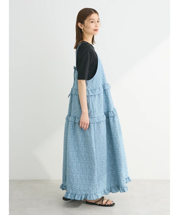 Green Parks ・Ｐｅｔｉｔ　Ｆｌｅｕｒフラワージャカードキャミワンピ Blue