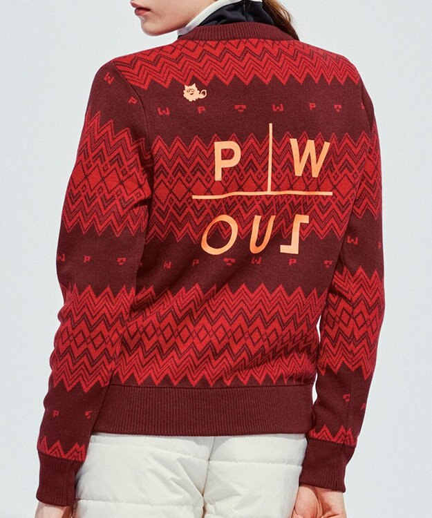 PW CIRCULUS 【手洗い可】【WOMEN】フェアアイルニット レッド系5