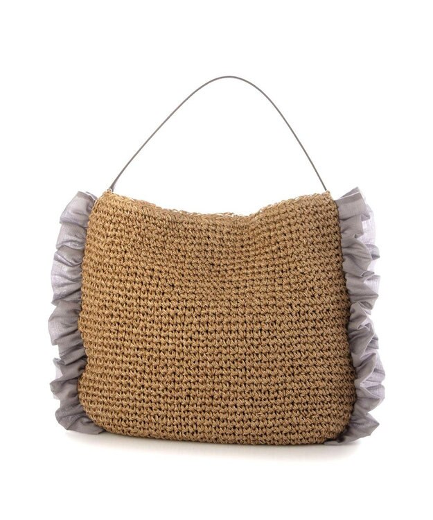 UNBILLION カシュカシュ cachecache / サイドフリルワンンハンドルトート カゴバッグ GY