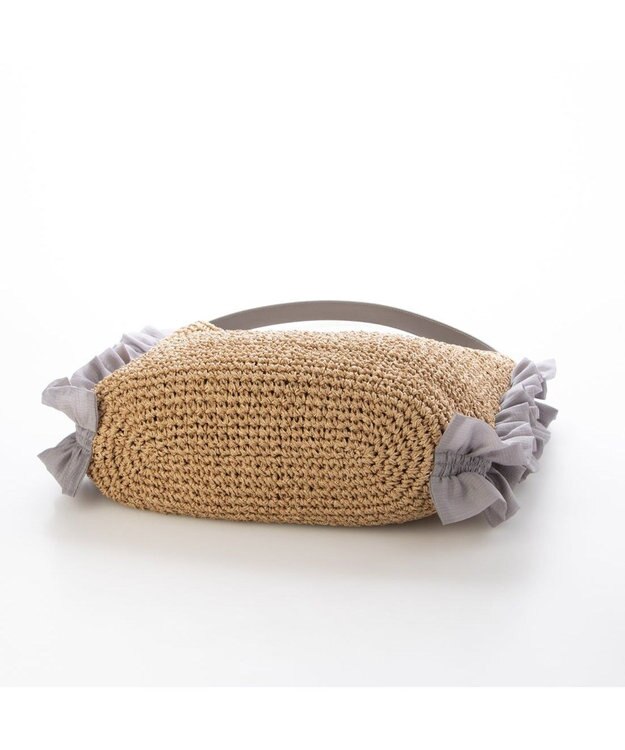 UNBILLION カシュカシュ cachecache / サイドフリルワンンハンドルトート カゴバッグ GY