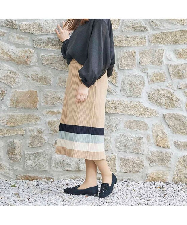 MODE ET JACOMO <MODE ET JACOMO>ラインストーンオペラシューズ ブラックスエード