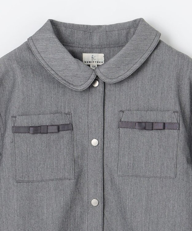 組曲 KIDS 【110-140㎝】リボンポケット ジャケット グレー