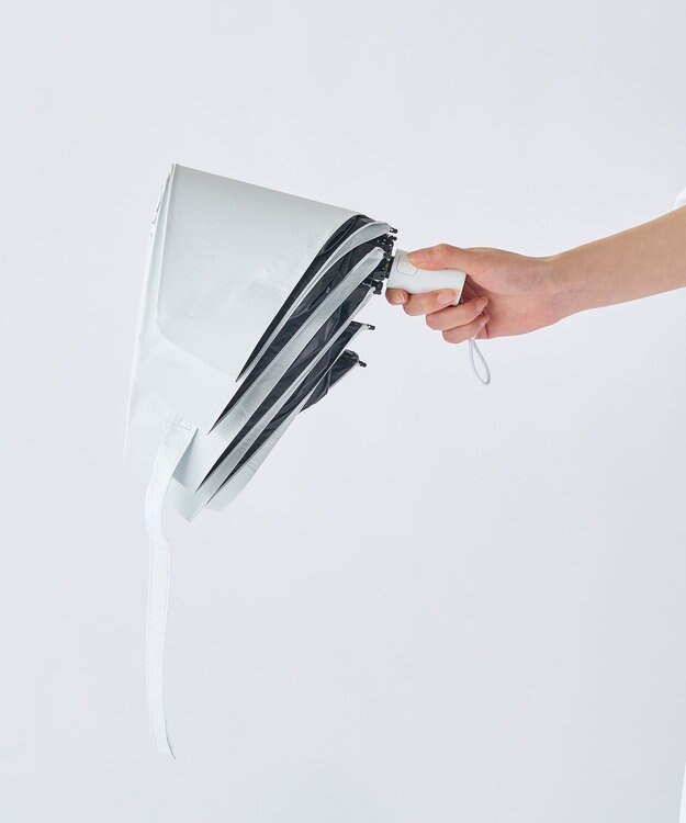 MOONBAT 【遮光100％/自動開閉】 晴雨兼用 折りたたみ傘 コンパクト kowaza コワザ 無地 ホワイト