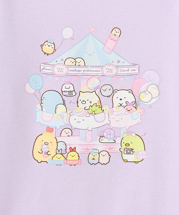 ANY KIDS 【すみっコぐらし】アートプリント Tシャツ ペールラベンダー