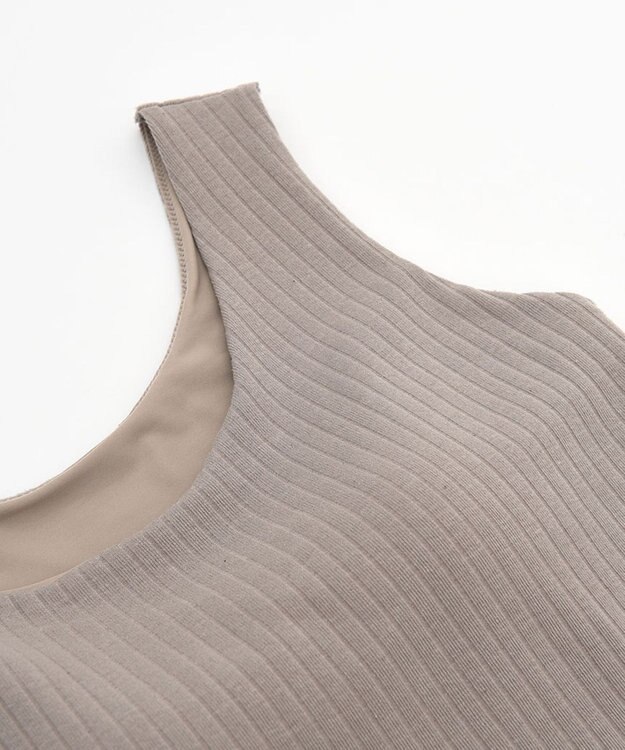 Wing カップ付きノースリーブ　【シンクロブラトップ　リブタイプ】　ラクしてきれいなシルエット　ウイング／ワコール　ET1171 ブラウン