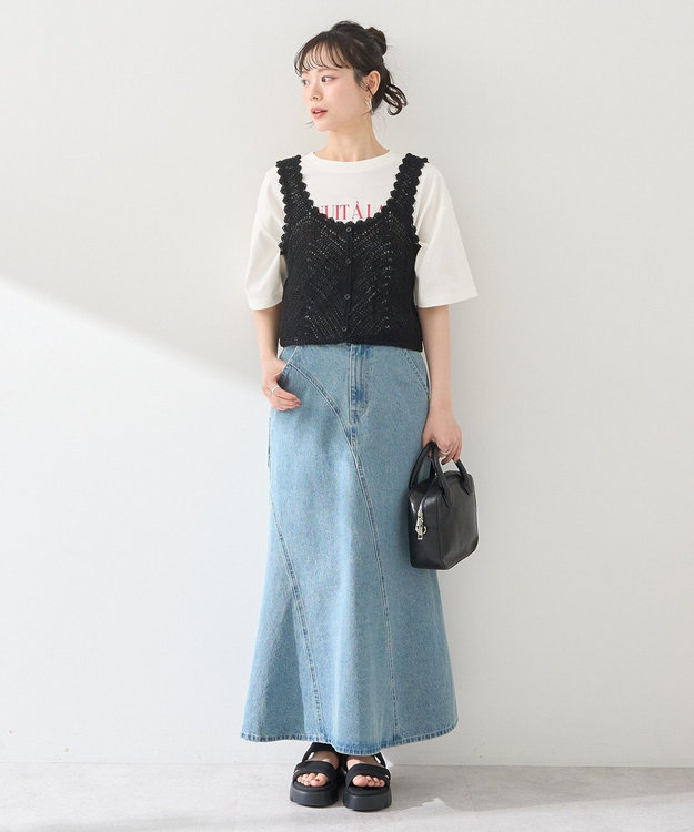 earth music&ecology クロシェビスチェ Black