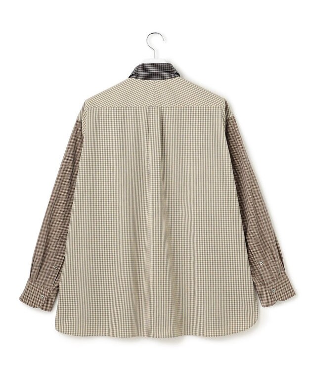 J.PRESS YORK STREET 【UNISEX】ミニチェック クレイジーパターンシャツ ブラウン系8