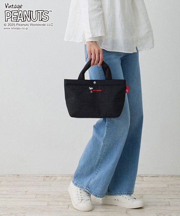 ROOTOTE 8437【スヌーピー】IP.デリ.ポリ.ピーナッツ-0F 01：ブラック