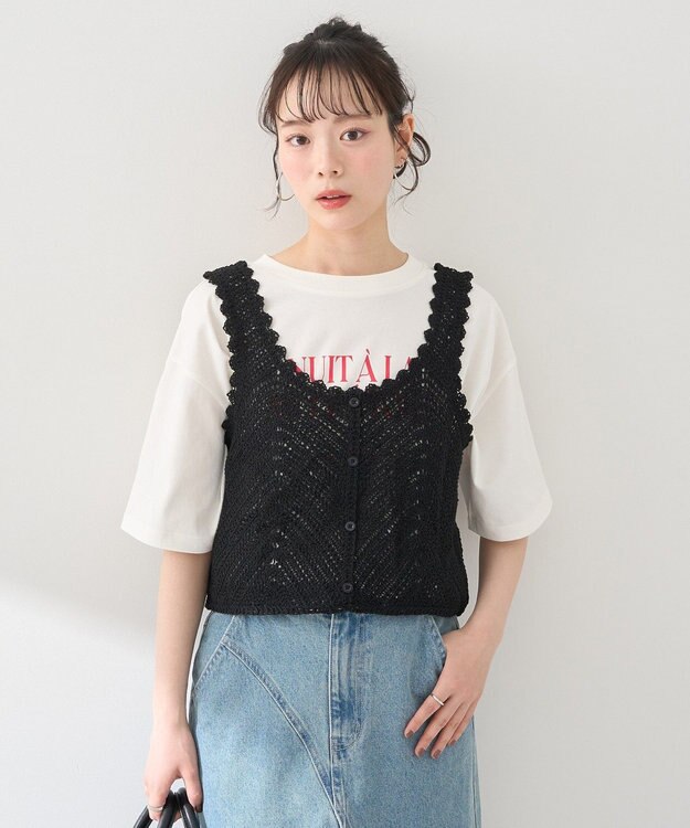 earth music&ecology クロシェビスチェ Black