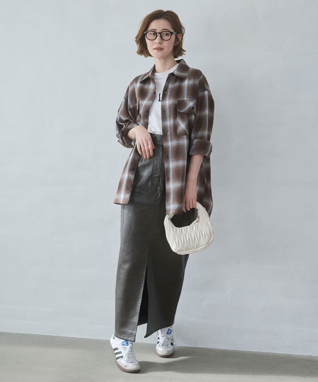 WEGO 【ユニセックス着用ITEM/SMLサイズ展開】オンブレチェックシャツ（LS） 柄4