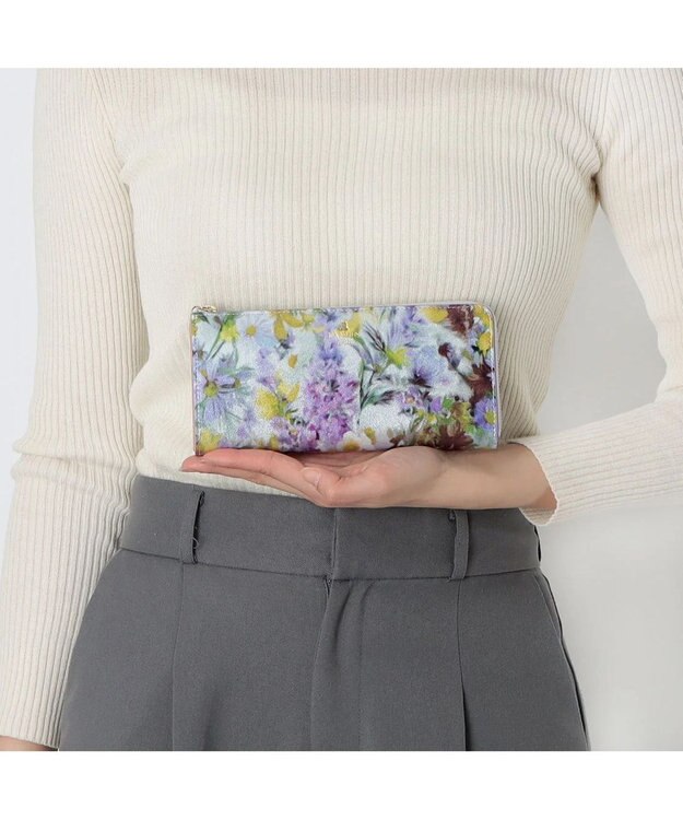 LANVIN en Bleu ヴィオレット Lファスナー長財布 ラベンダー