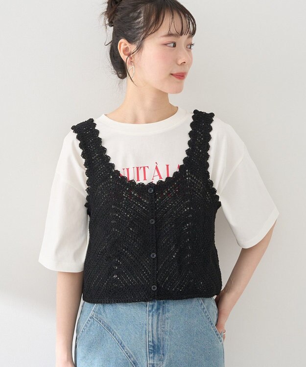 earth music&ecology クロシェビスチェ Black