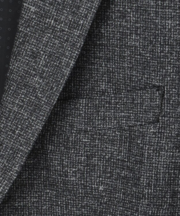 JOSEPH ABBOUD 【キングサイズ・ストレッチ】フランネルジャージ ジャケット ブラック系