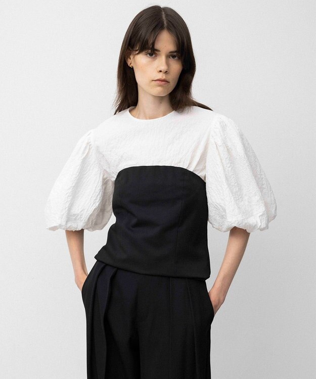 NAVE 【Nave】ウールポリエステルツイル ビスチェ ブラック系