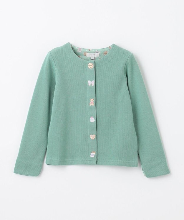 ANY KIDS スイーツ スナップボタン カーディガン ミント