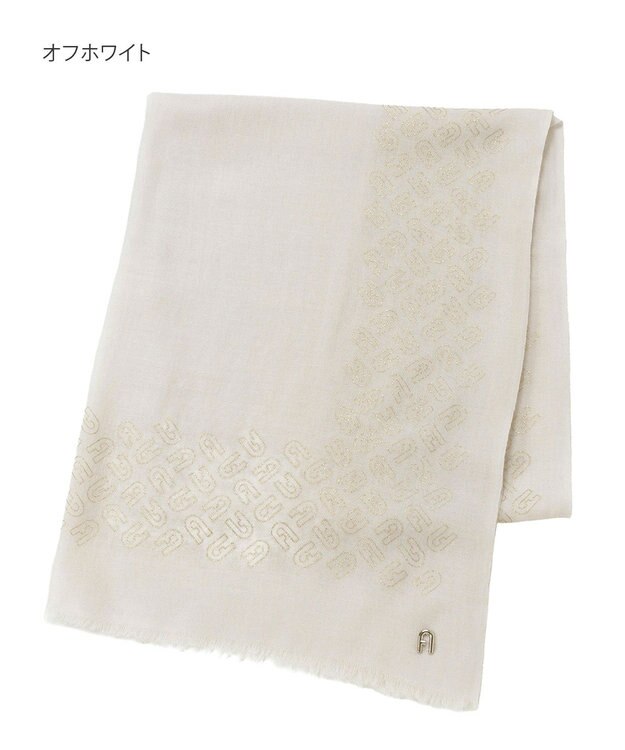 MOONBAT FURLA(フルラ）ウール アーチロゴストール オフホワイト