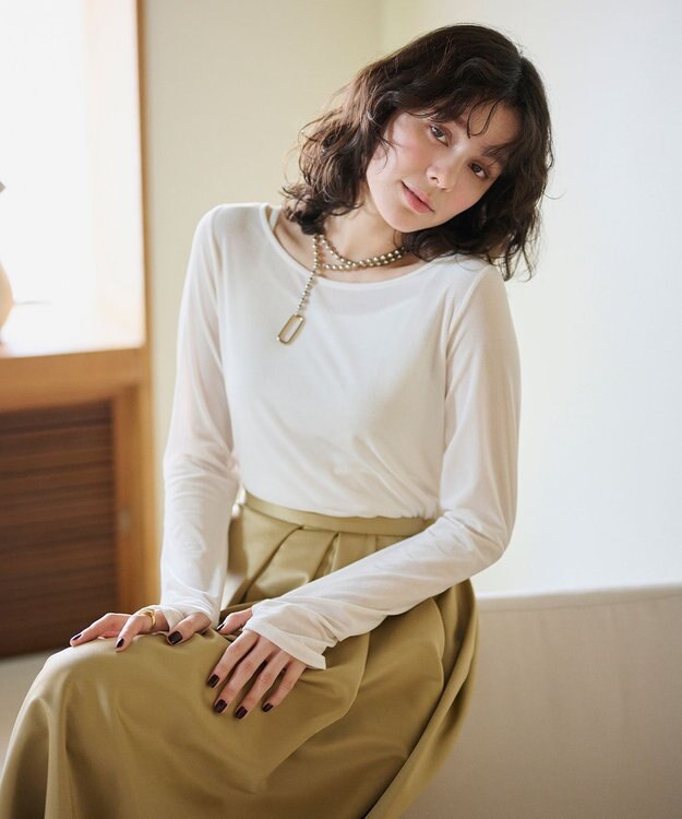 #Newans 【洗濯機可／ 前後着用可】 シアーベロアプルオーバー ホワイト