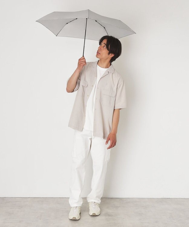 MOONBAT Magical tech(マジカルテック) 超軽量 折りたたみ傘 72g プレーン UV 大きめ55cm ライトグレー